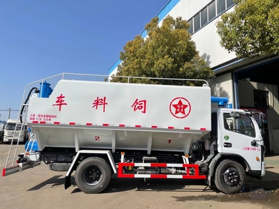 湖北隨州程力專汽國六東風福瑞卡12方散裝飼料車 專業定制，工廠直銷